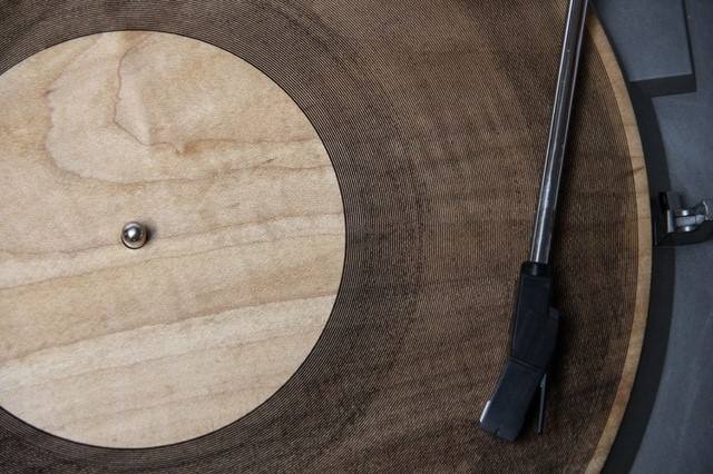 wooden record